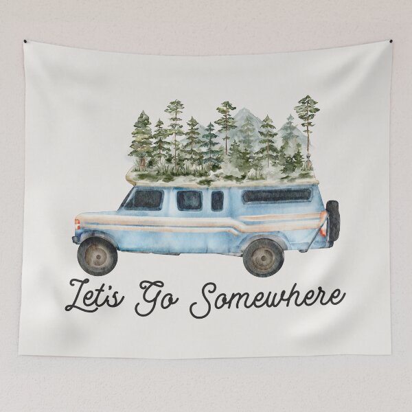 Item preview, Let's Go Somewhere Camping Road Trip designed and sold by Nature Hues.