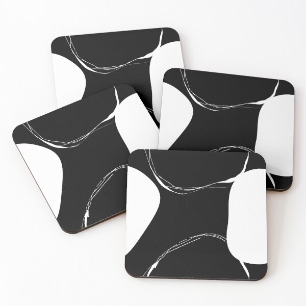 Item preview, Abstract Black and White Circles Pattern  designed and sold by SoccaTamam.
