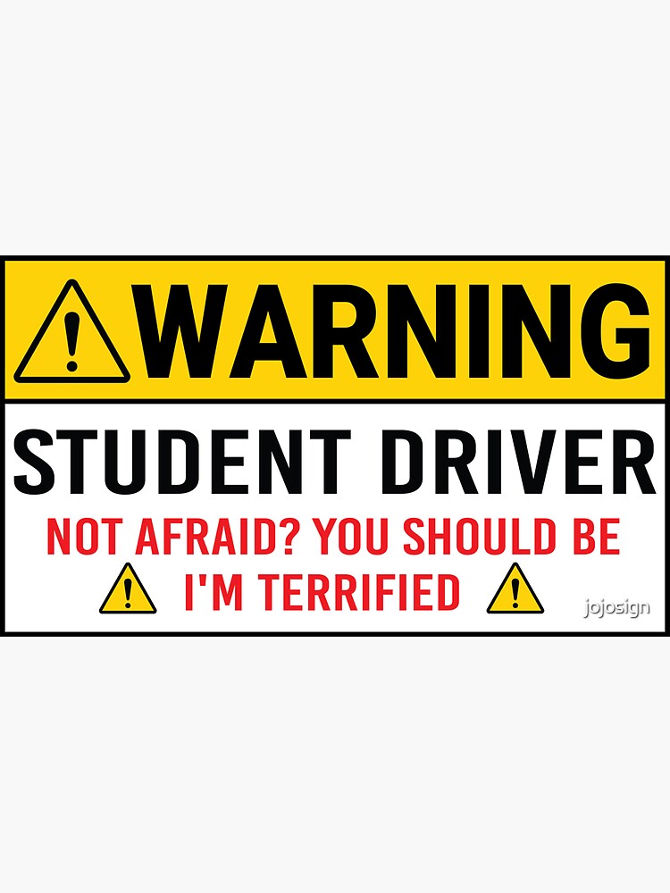 Magnet for Sale mit Warnung für Schüler, Fahrer, Auto, Sicherheit,  Fahrzeug, neuer Fahrer, gelbes reflektierendes Schild von jojosign