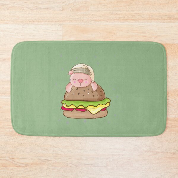 Item preview, Cute pig sleeping on the burger designed and sold by ZolaAufderhar.