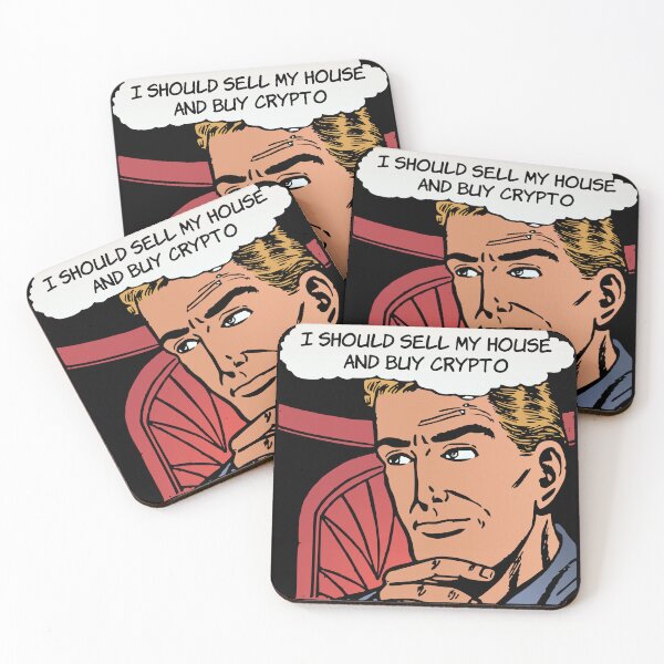 Item preview, 'I should Sell My House and Buy Crypto' Bad Investing Decisions - Funny Retro Comic Book designed and sold by Ridiculam Toga.