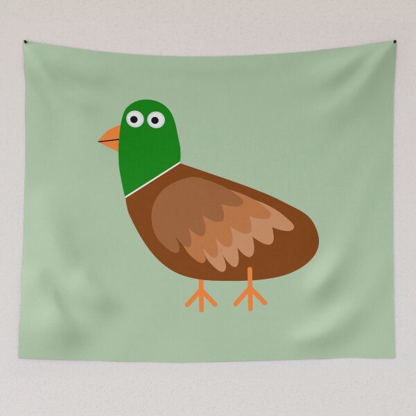 Item preview, Derpy Mallard Duck  Big Round Eyes  Fluffy Feathers  Stick Feet  designed and sold by ZolaAufderhar.