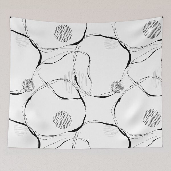 Item preview, Abstract Monochromatic Circles Minimalistic Pattern designed and sold by SoccaTamam.