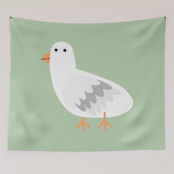 Item preview, Funny Derpy White Goose  Big Round Eyes  Fluffy Feathers  Stick Feet  designed and sold by ZolaAufderhar.