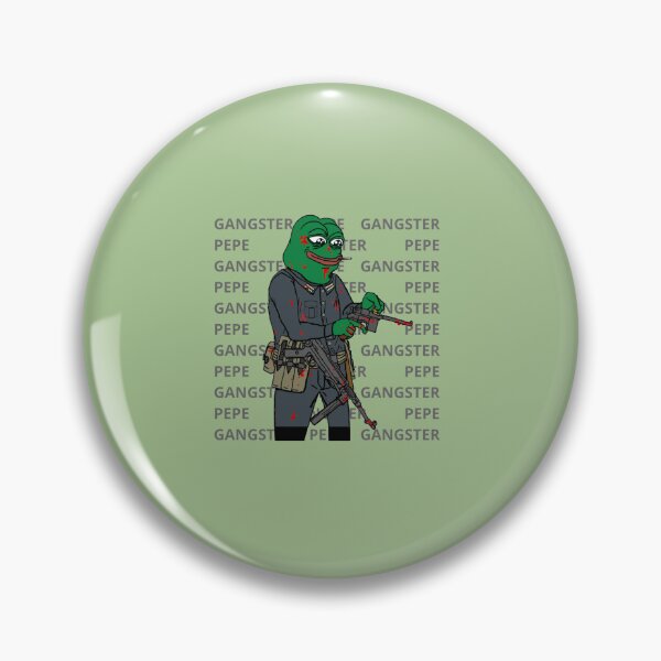 Item preview, Gangster Pepe Funny Frog Memes designed and sold by ZolaAufderhar.