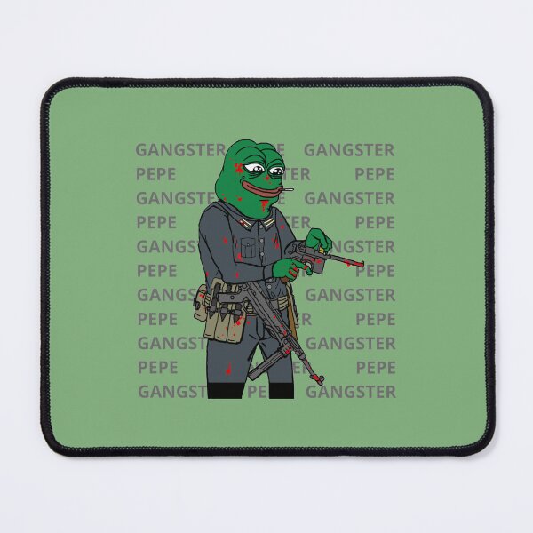 Item preview, Gangster Pepe Funny Frog Memes designed and sold by ZolaAufderhar.