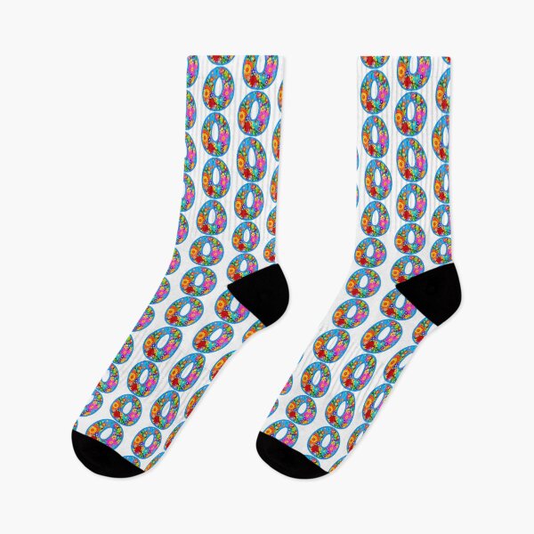 Item preview, Blue Psychedelic Floral Number 0 | Colorful Birthday Art designed and sold by Vividality.
