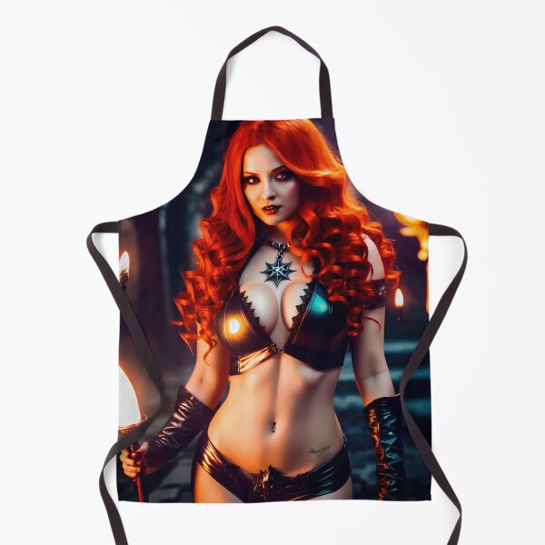 Item preview, Witch with red hair in lingerie. designed and sold by Maniock.