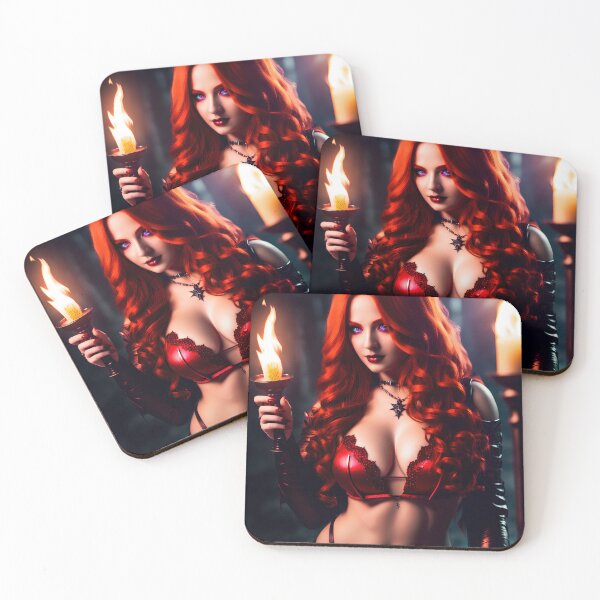 Item preview, sorceress  with red hair in lingerie. designed and sold by Maniock.