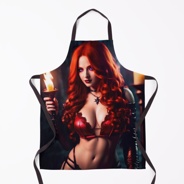 Item preview, sorceress with red hair in lingerie. designed and sold by Maniock.