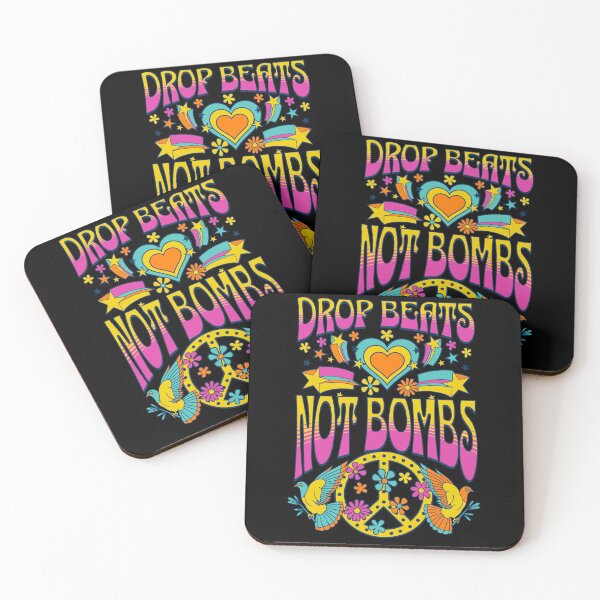 Item preview, DROP BEATS NOT BOMBS - Vintage style designed and sold by Discothreadz.
