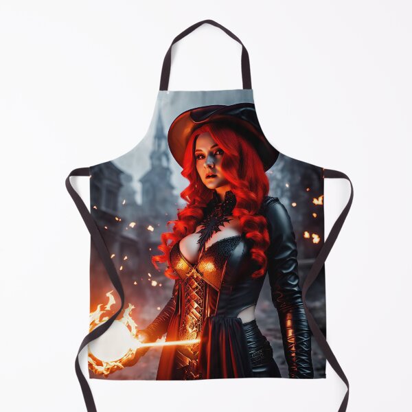 Item preview, Witch of fire in a dark scenery. designed and sold by Maniock.