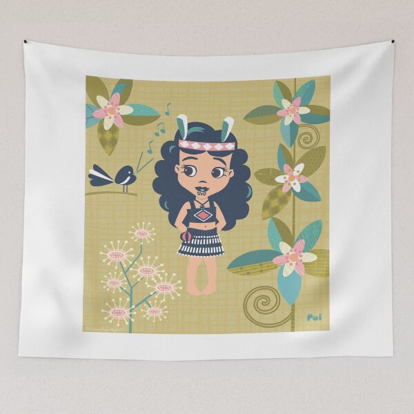 Item preview, Young Poi with Piwakawaka designed and sold by contourcreative.