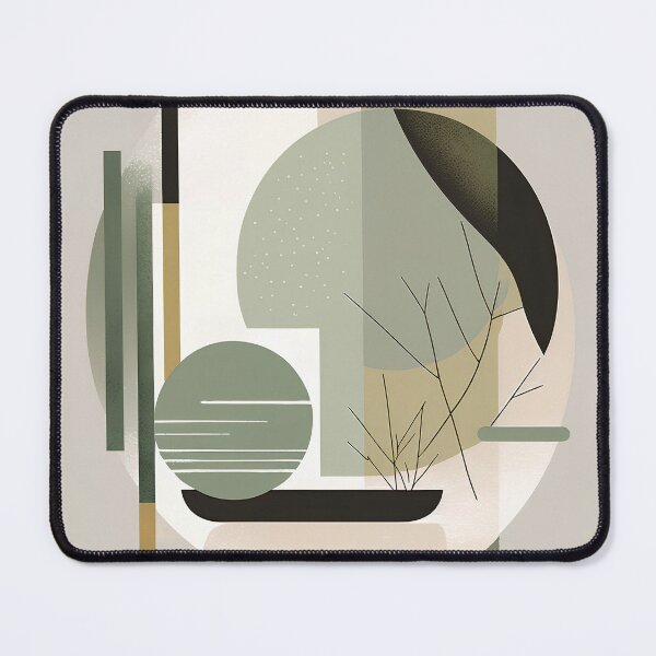 Item preview, Sage Green Japandi Geometric Abstract Art designed and sold by Torii Studio.