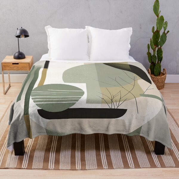 Item preview, Sage Green Japandi Geometric Abstract Art designed and sold by Torii Studio.