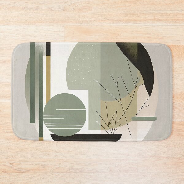 Item preview, Sage Green Japandi Geometric Abstract Art designed and sold by Torii Studio.
