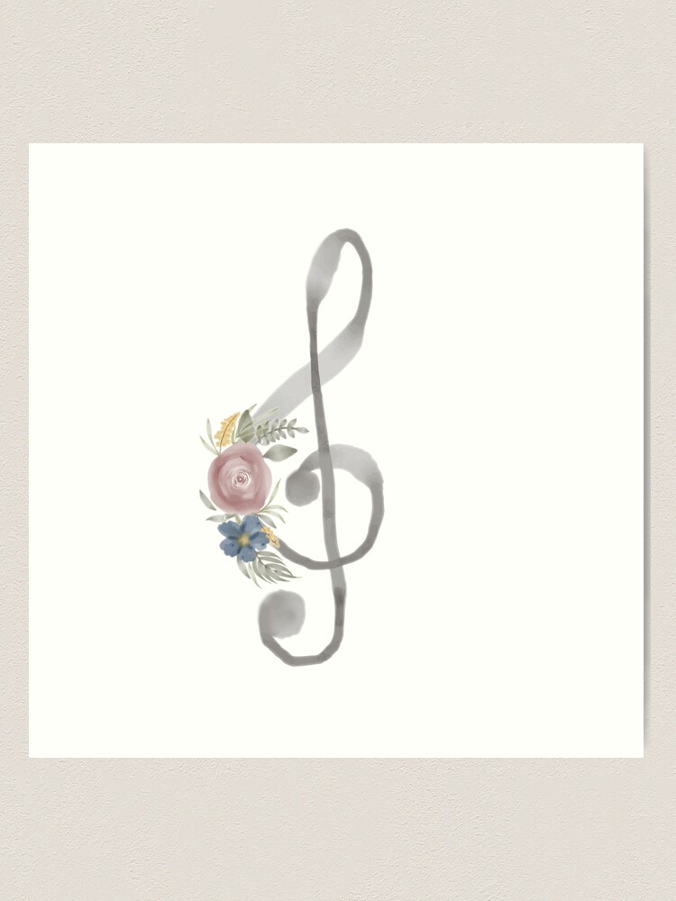 Treble Clef Triangle Art Print by chandlerklebs