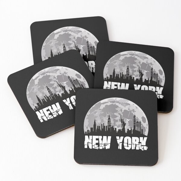 Item preview, Vintage New York City Skyline Moon Astronomy  designed and sold by NNDraw.