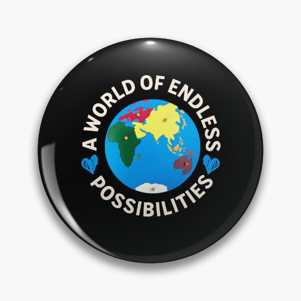 Item preview, A World Of Endless Possibilities Montessori Quote designed and sold by SiYDesigns.