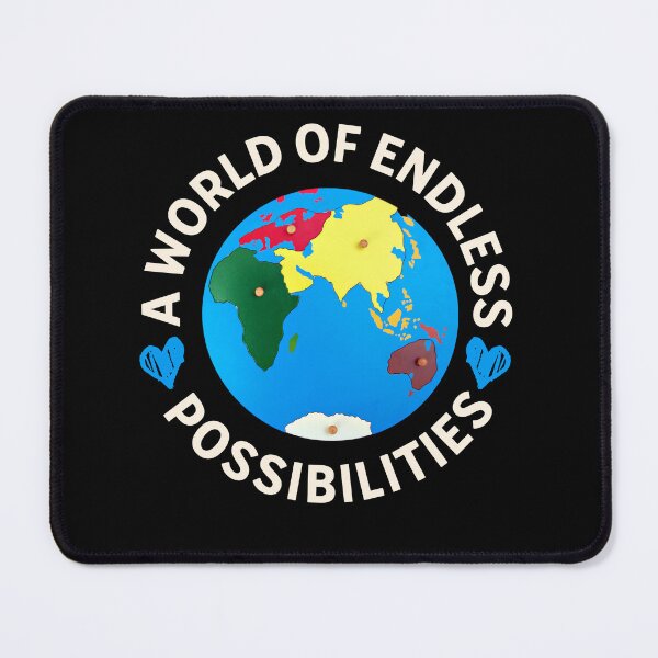 Item preview, A World Of Endless Possibilities Montessori Quote designed and sold by SiYDesigns.