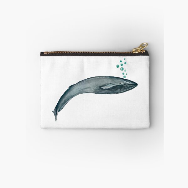Item preview, Whale blue bubbles ocean a watercolor illustration designed and sold by Yana Mustafina | Boho Soulful Designs.