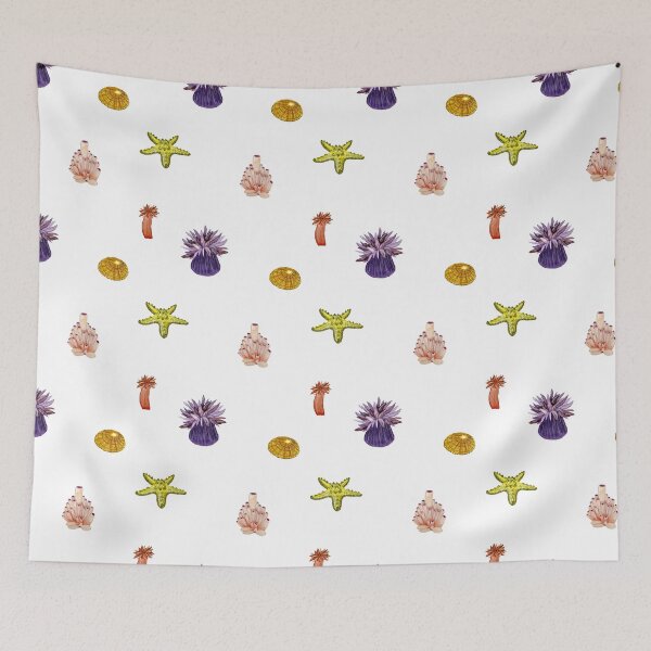 Item preview, Copy of Water plant seashell sea pattern watercolor designed and sold by Yana Mustafina | Boho Soulful Designs.