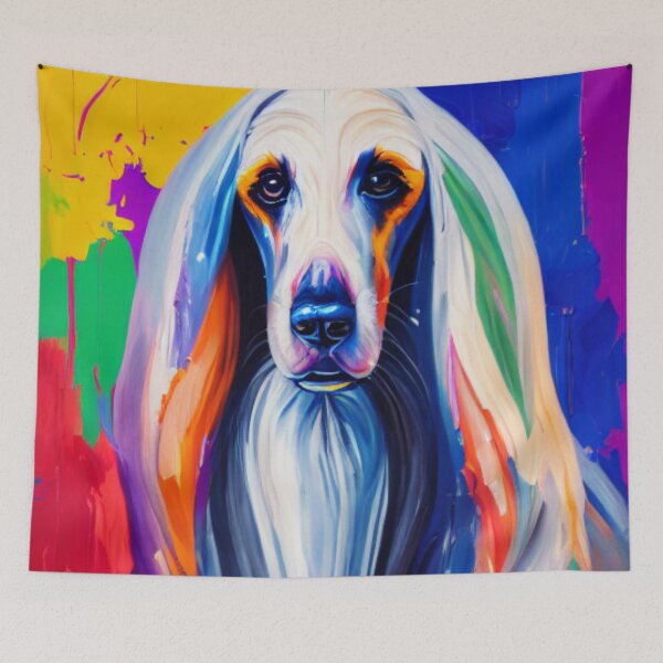 Item preview, beautiful afghan hound designed and sold by HOMEDESIGNPRINT.