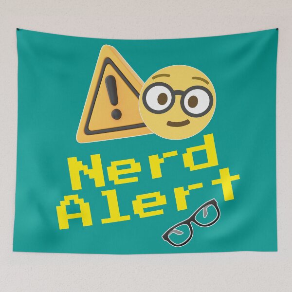 Item preview, Nerd alert emoji, hacker designed and sold by Mauswohn.