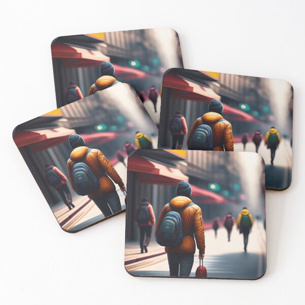 Item preview, Backpacker Walking in the Middle of Street designed and sold by Parag's Travel Shop.