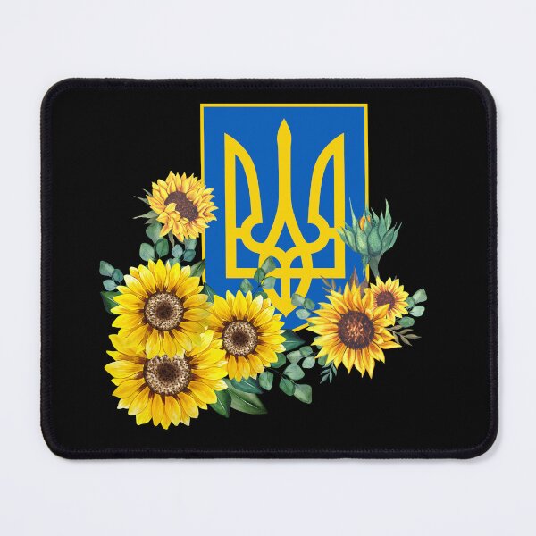 Item preview, Ukraine Trident Sunflowers designed and sold by IdeaIllustrator.