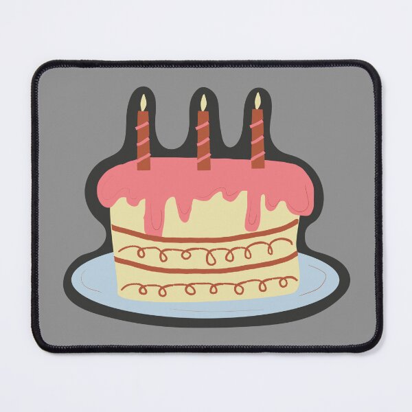 Item preview, cute cake with strawberry ganache | kawaii birthday cake with candle designed and sold by Graciaisgrace.