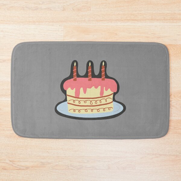 Item preview, cute cake with strawberry ganache | kawaii birthday cake with candle designed and sold by Graciaisgrace.