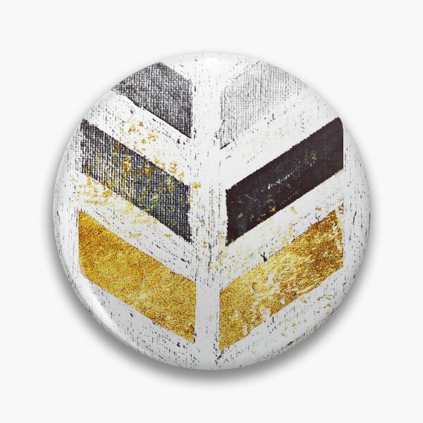 Item preview, Modern black white gold herringbone painting pattern designed and sold by tanjica.