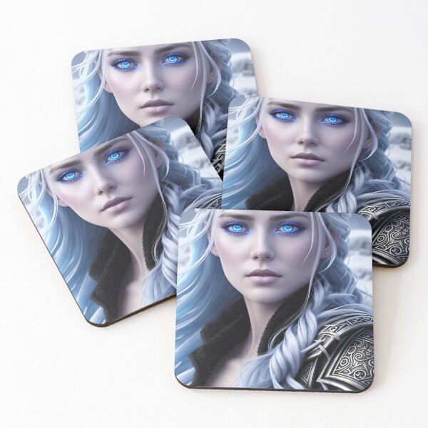 Item preview, A beautiful snow queen with white hair. designed and sold by Maniock.