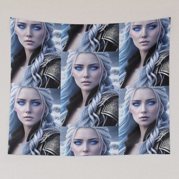 Item preview, A beautiful snow queen with white hair. designed and sold by Maniock.