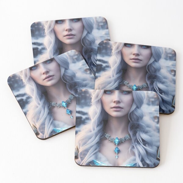 Item preview, Fairy tale ice queen with white hair. designed and sold by Maniock.