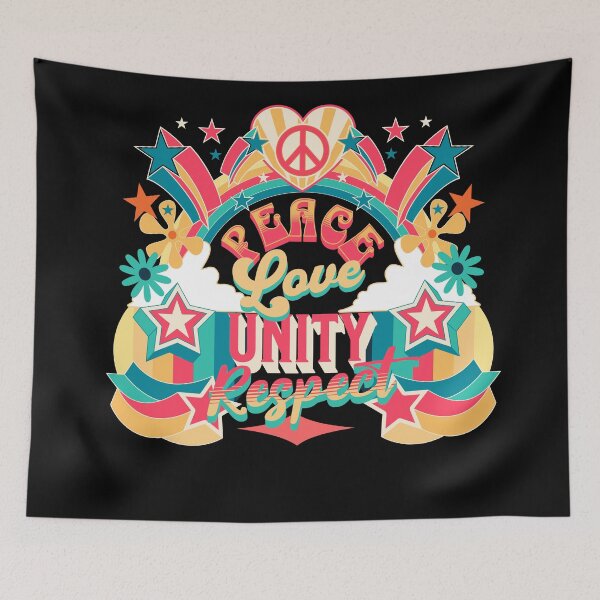 Item preview, PEACE LOVE UNITY RESPECT - Vintage steez designed and sold by Discothreadz.