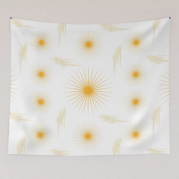 Item preview, Modern Geometric Sun Pattern in Orange Color. designed and sold by SoccaTamam.