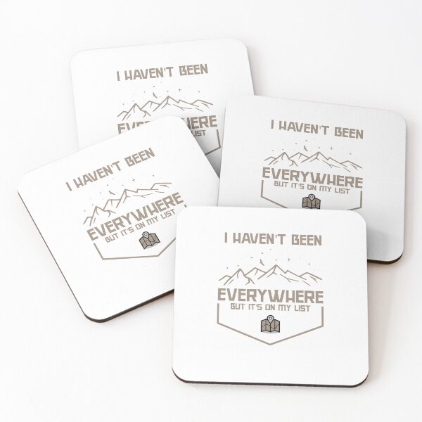 Item preview, i haven't been everywhere but it's on my list travel country hiking camping mountains maps travel list designed and sold by STELATO.