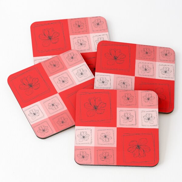 Item preview, Shades of Red geometric and floral pattern designed and sold by JulieSR.