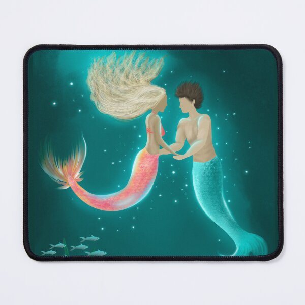 Item preview, MerLove in the ocean- Mermaid and Merman in Love designed and sold by DesignTreasure.