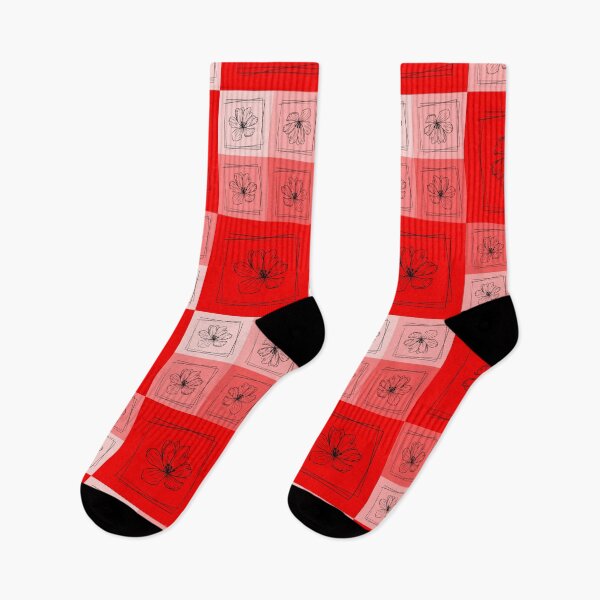Item preview, Shades of Red geometric and floral pattern designed and sold by JulieSR.
