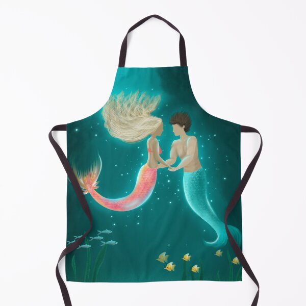 Item preview, MerLove in the ocean- Mermaid and Merman in Love designed and sold by DesignTreasure.