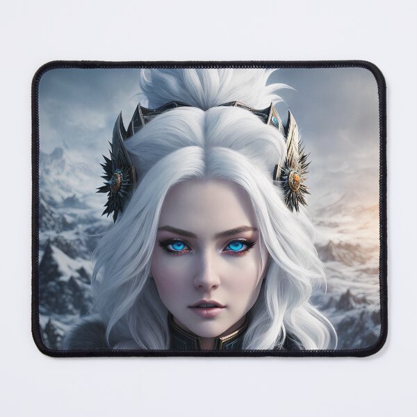 Item preview, A beautiful snow queen with white hair. designed and sold by Maniock.
