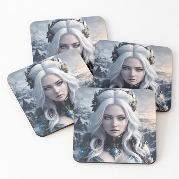 Item preview, A beautiful snow queen with white hair. designed and sold by Maniock.
