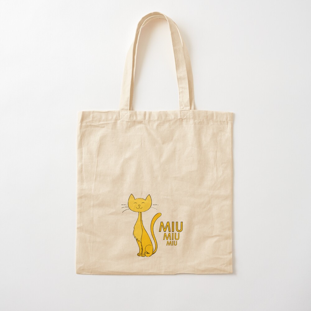 Cat - Miu Miu Miu Tote Bag for Sale by NikaCheko