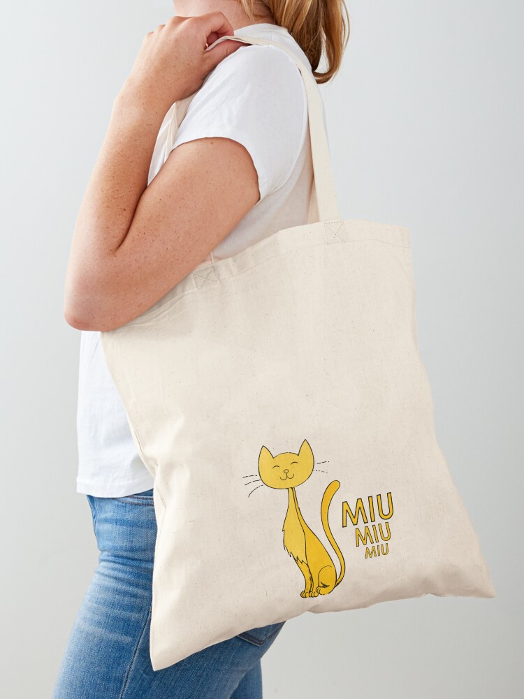Cat - Miu Miu Miu Tote Bag for Sale by NikaCheko