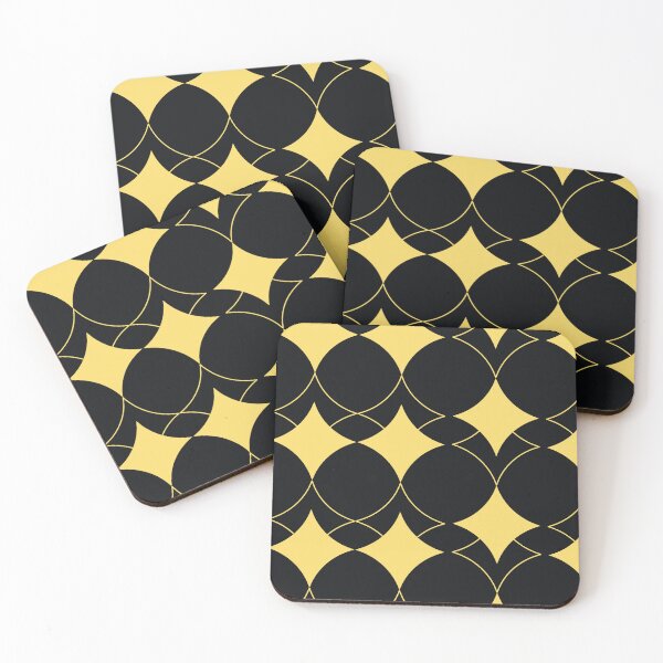 Item preview, Yellow diamond fabric design on black background. Diamond pattern illustration  designed and sold by Giree07.