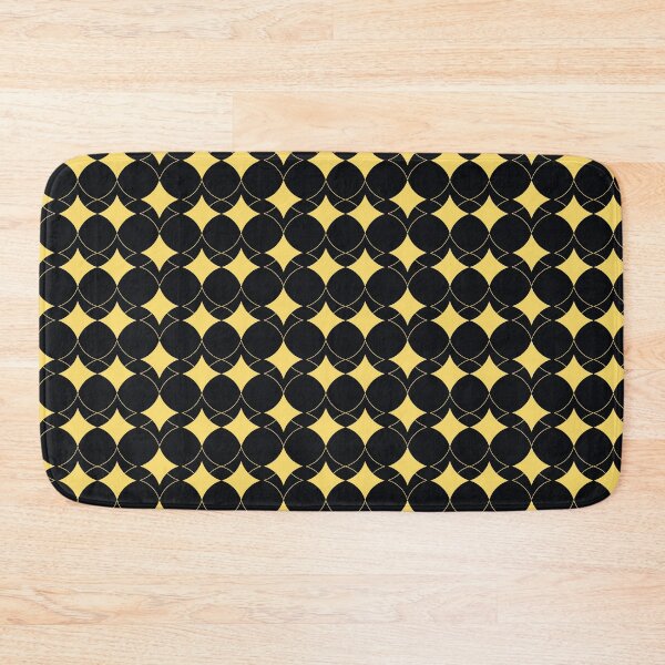 Item preview, Yellow diamond fabric design on black background. Diamond pattern illustration  designed and sold by Giree07.
