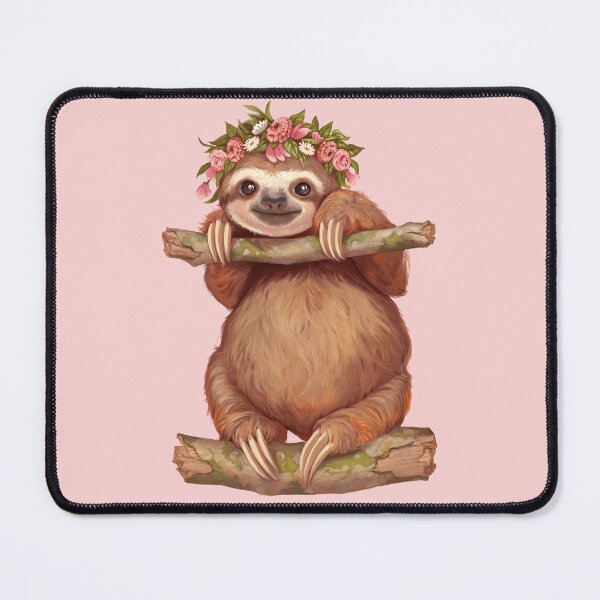 Item preview, Sloth with flowers designed and sold by ElPerezosoCo.
